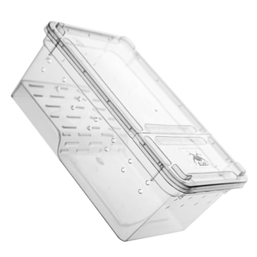 UPKOCH Großes Transparentes Amphibien Terrarium mit Sonnenterrasse Multifunktionales Schildkröten Aquarium für Sichere Haltung rutschfeste Rampe Einfach zu Reinigen für