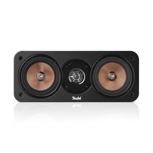 Teufel Ultima Center Lautsprecher aus FSC-zertifiziertes Holz, modernes, Zeitloses Design, Heimkino (Schwarz)