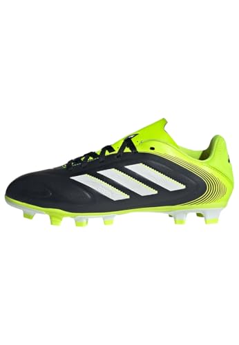 adidas Unisex Kinder COPA Pure III Club Firm Ground/Multi Ground Football Boots Kids, Core Black/Cloud White/Lucid Lemon, 37 1/3 EU