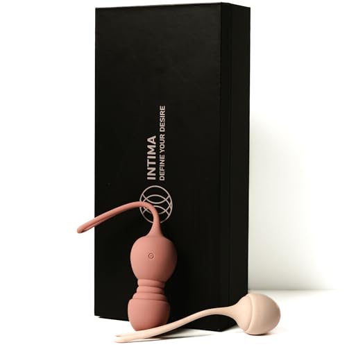 INTIMA Beckenbodentrainer für Frau | Kegel Balls Set mit Vibration | Liebeskugeln für die Frau | Beckenboden Training mit 4 Gewichten & Fernbedienung | Vibratorensets für Frauen | Vibro Eier