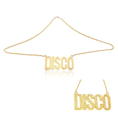 SpetngSake Goldkette Herren, Gold Chain Hip Hop Rapper, Retro 70er, 80er, 90er Jahre Fasching Accessoires für Thanksgiving, Weihnachten, Halloween