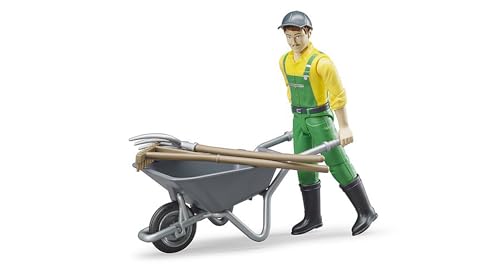 bruder 62610 - Figurenset Landwirt mit Zubehör - 1:16 Bauer, Spielzeugfigur, Mann, Mensch, Stall, Traktor, Bauernhof, Pferdehof, Wahrscheinlich Braun Oder Grün