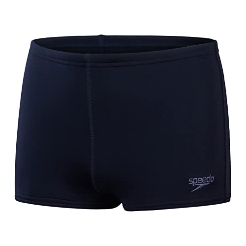 Speedo Jungen ECO Endurance+ Aquashort Badehose | Chlorbeständig | Schnelltrocknend | Stretchmaterial | Recyclingmaterial | Bequeme Passform Schwimmbekleidung, True Navy, 7-8