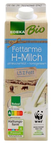 Edeka Bio fettarme H-Milch 1,5% Fett, 10er Pack (10 x 1 l)