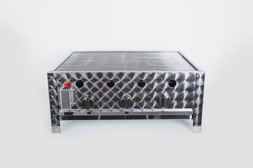 Gazcamp Gasgrill Gastrobräter 10,0 kW 3-flammig 70 x 56 x 31 cm (mit Grillrost & Abtropfschale)