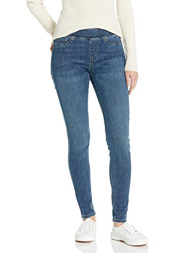 Amazon Essentials Damen Stretch-Schlupf-Jeggings mit mittlerer Leibhöhe - Auslaufmodell, Mittlere Waschung, 46 Kurz