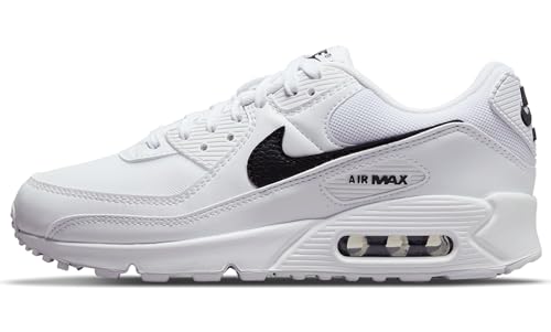 Nike Damen Air Max 90 Sneaker, White Black White, 38.5 EU