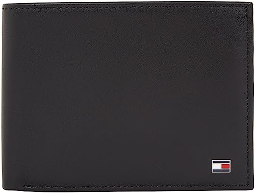 Tommy Hilfiger Herren Geldbeutel Eton mit Münzfach, Schwarz (Black), Einheitsgröße
