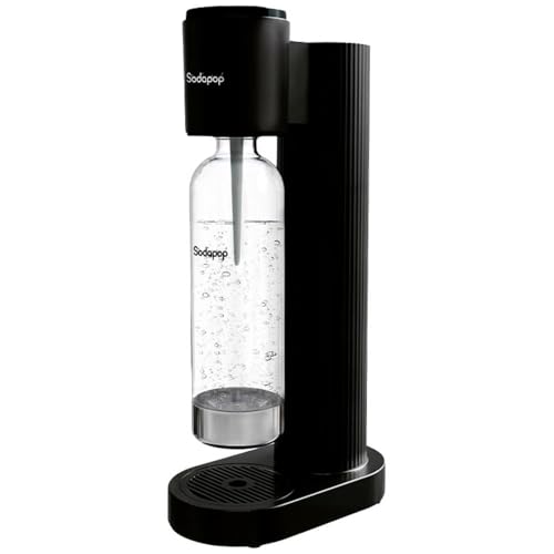Sodapop Wassersprudler Cooper schwarz inkl. 1x PET-Flasche, Stylisch und platzsparend, Höhe 44,9 cm