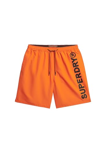 Superdry Herren 43,2 cm Sport-Badeshorts mit Grafik Denver Orange L
