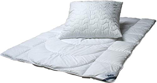 BeCo BW101248 Bettwaren-Set, 135 x 200 cm Bettdecke und 80 x 80 cm Kopfkissen