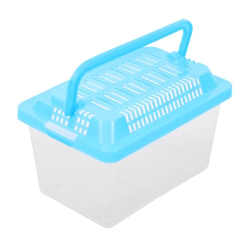Abaodam Tragbare Reptilien Fütterungsbox aus Robustem Transparentem PP Transportable Schildkröten Goldfisch Box mit Belüftung Geeignet für Kleine Haustiere und Aquarienbewohner
