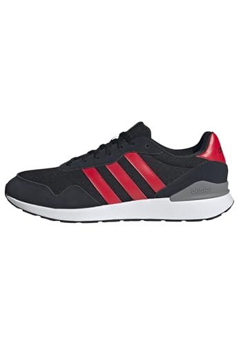 adidas Herren Run 60s 4.0 Shoes, core Black/Pure Ruby/Grey Three, 42 2/3 EU