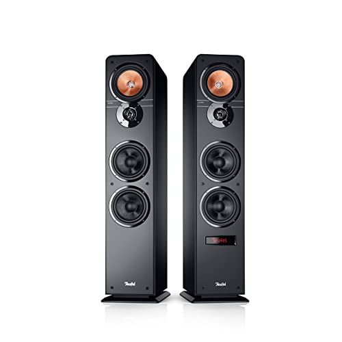 Teufel Ultima 40 Aktiv - Aktives 3-Wege-Lautsprecher-Paar, Bluetooth aptX, Dolby Audio, HDMI ARC, Surround Option, 260W, Bassreflex, Integrierter Verstärker- Schwarz