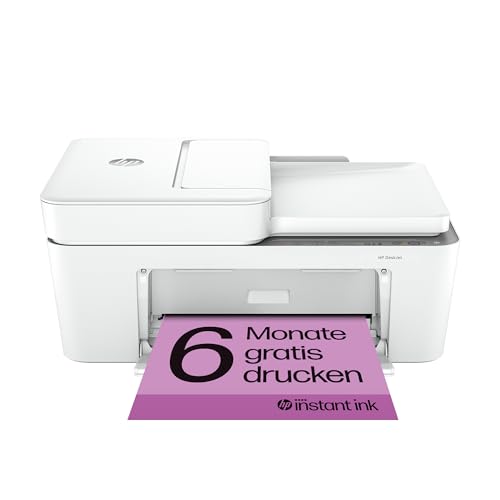 HP DeskJet 4220e Multifunktionsdrucker, 6 Monate gratis drucken Instant Ink inklusive, Drucker, Kopierer, Scanner, Mobiler Faxversand, WLAN, Automatische Dokumentenzuführung, Weiß