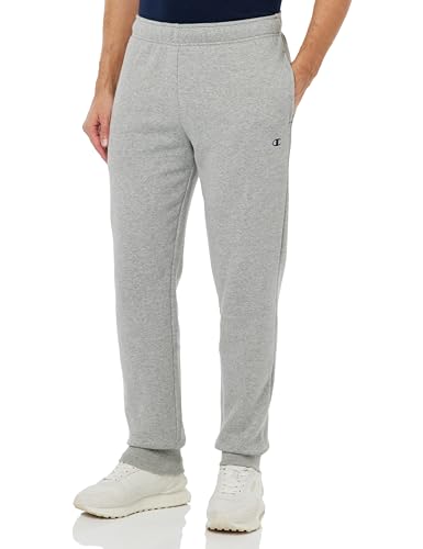 Champion Herren Legacy Basics - Powerblend Fleece Rib Cuff Trainingshose, Hellgrau Meliert, M EU