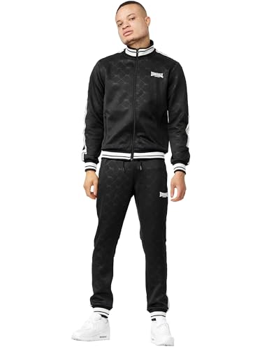 Lonsdale Herren ASHWELL Trainingsanzug, Black/White, L