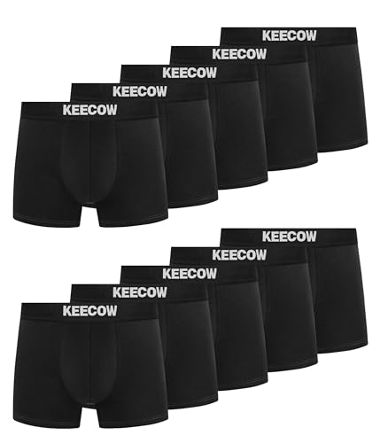 Bobelle Boxershorts Herren 10er Pack, Unterhosen Männer Unterwäsche Retroshorts Baumwolle Atmungsaktive (DE/NL/SE/PL, Alphanumerisch, XL, Regular, Regular, Schwarz)