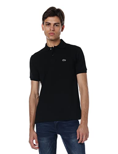 Lacoste Herren Polo-Shirt Kurzarm L1212, Männer Polo-Hemd,2 Knopf,Regular Fit,Schwarz,5