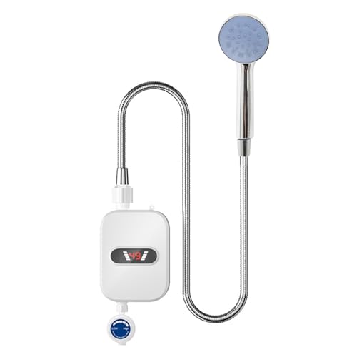 Mulcort Sofortige Wasserheizungen LCD-Digitalanzeige Thermostatische Dusche Wasserheizungsgerät Badezimmer Wasserdichte 304 Edelstahl Tankless Schnellheizmaschine für Home Hotel