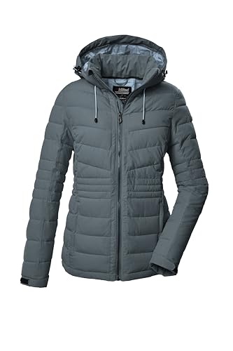 killtec Damen Steppjacke mit abzippbarer Kapuze/Funktionsjacke ist wasserabweisend KOW 10 WMN QLTD JCKT, blaugrau, 38, 41807-000
