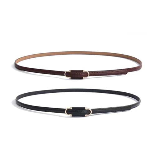 KEQAR Schmaler Verstellbarer Ledergürtel für Damen Dünner Retro Taillengürtel Klassisch Dekorativ für Jeans, Hosen und Kleider Mode Gürtel