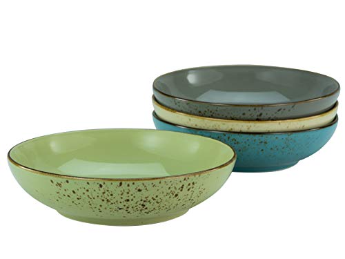 Creatable, 23422, Serie Nature Collection - Poke Bowl, 4-teiliges Geschirrset, Bowl-Set aus Steinzeug, spülmaschinen- und mikrowellengeeignet, Qualitätsproduktion