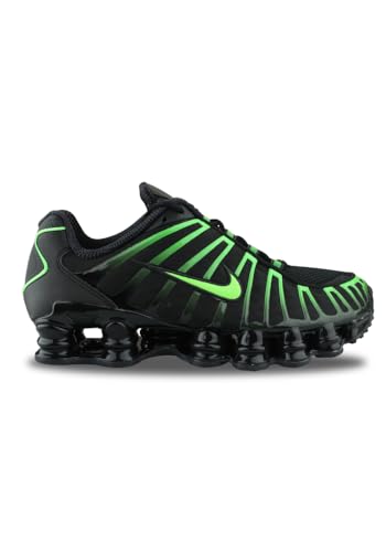 NIKE Herren Shox TL Sneaker, Black Green Strike Black, 42.5 EU