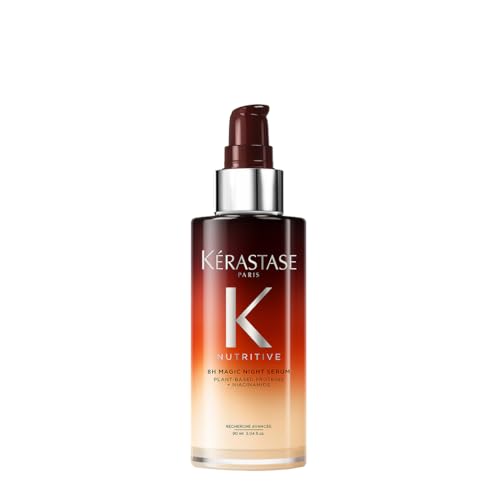 Kérastase Nutritive, Nachtserum für normales bis leicht trockenes Haar, Pflegend und glättend für mehr Glanz und Geschmeidigkeit, Ohne Parabene, 8H Magic Night Serum, 90 ml