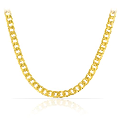 BSBUY Hip Hop Schmuck Zuhälter Kostüm Rapper Hip Hop Accessoires Fancy Dress Damen 60cm Große Gold Halskette Herren Party-Accessoire für 80s/90s Fasching Mottoparty Karneval Party Faschingskostüme-C