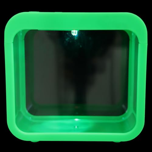 VICASKY Kreativer Kleiner Betta fischtank mit Abnehmbarem Design und LED Beleuchtung Transparenter Mini aquariumbehälter für Heimdekoration Einfach zu Reinigen und Individuell Gestaltbar