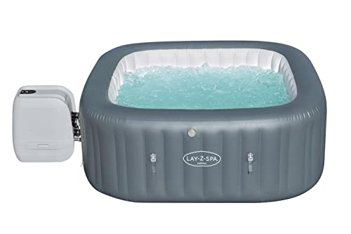 Bestway LAY-Z-SPA Hawaii HydroJet Pro™ Whirlpool, 180 x 180 x 71 cm, 4-6 Personen, eckig, grau
