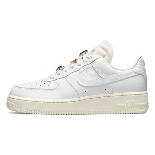 NIKE Herren Air Force 1 Low Premium Sneaker, Summit White Summit White Sea Glass, 42.5 EU