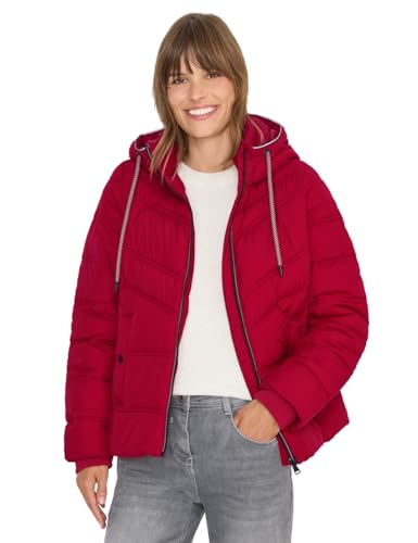 CECIL Damen 2005476 Steppjacke mit Kapuze, Beaujolais red, XXL
