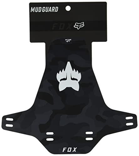 Fox Racing Mud Guard Mountainbike Schutzblech, schützt Rahmen vor Schmutz & Schlamm, kompatibel mit verschiedenen Gabel- & Radgrößen, ideal für nasse MTB-Touren, Farbe: Black Camo, Größe: OS