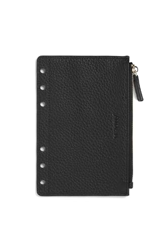 Filofax Leather Zipper Pouch Black