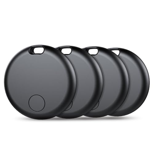 Air Tag Schlüsselfinder, Air Tracker Tag Kompatibel mit Apple Wo ist? APP (Nur iOS), Koffer Tracker für Taschen/Gepäck/Key, Batterielebensdauer EIN Jahr, IP67 wasserdicht (4er Pack)