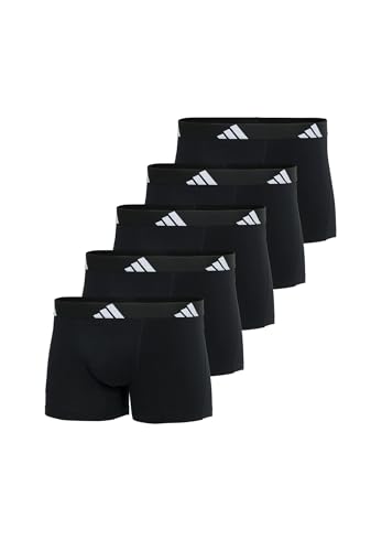adidas Trunk (5PK) - Active Flex Cotton - Bequeme Unterwäsche, 000 Black, L