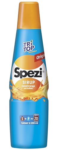 TRi TOP Spezi ColaOrange Getränkesirup | Gleicher Geschmack wie SPEZI als Original | Besonderer Cola-Orange-Kick mit viel Frucht | Feine Mandarinen-Note und Orangenöl (1 x 500 ml)
