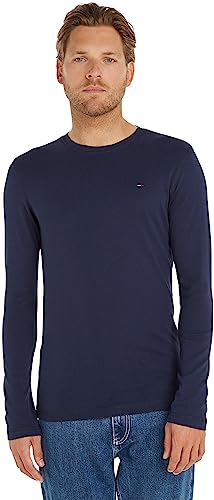 Tommy Jeans Herren Langarmshirt TJM Original Langarm, Blau (Black Iris), XXL