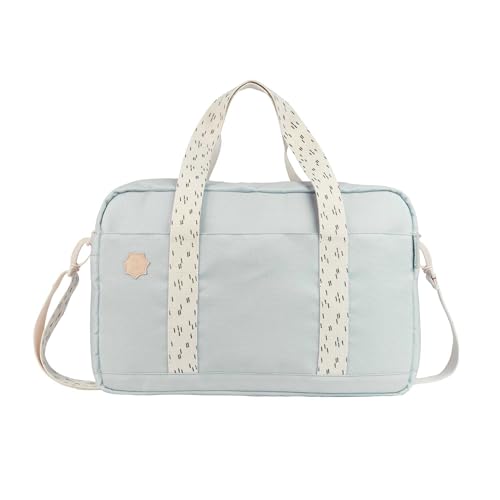 Badabulle Wickeltasche Bowling Grau - Kinderwagentasche inklusive Wickelauflage