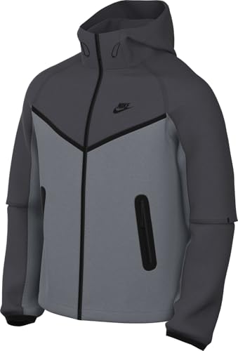Nike Tech Webjacke (Herren), Cool Grey/Anthracite/Black, HM7151-065, M