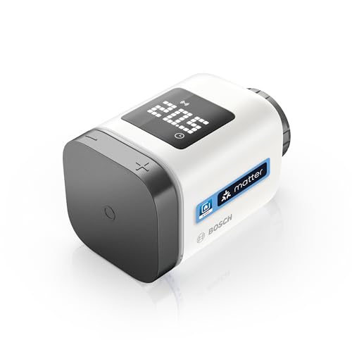 Bosch Smart Home Heizkörperthermostat II [+M], smartes Thermostat, Flexible Nutzung im Bosch Smart Home System oder herstellerübergreifend in Matter Systemen, anthrazit