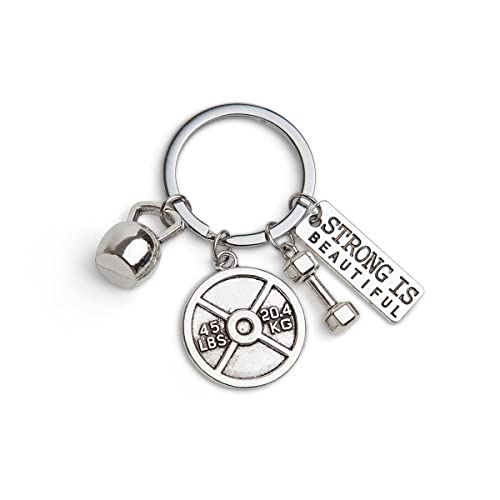 DonJordi Schlüsselanhänger Kraftsport - Das Geschenk für Bodybuilding, Fitness & Krafttraining