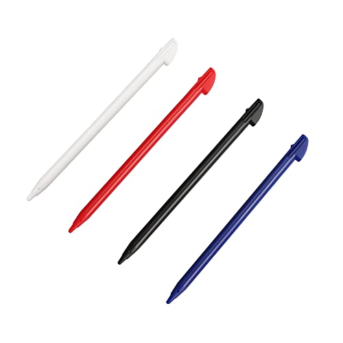 Xahpower 4 Stück Stift für 3DS XL, 4 in 1 Touch Stylus Pen Kompatibel mit Nintendo 3DS XL, Rot, Schwarz, Blau, Weiß