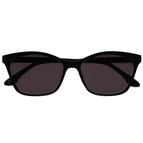 OPULIZE KAT Sonnenbrille - Cat-Eye Katzenaugen-Fassung - UV400 Schutz mit UVA- & UVB-Filter - Schwarz - Herren & Damen - Federscharniere - S59-1