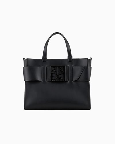 Armani Exchange Womens Susy Big Tote, Black, TU