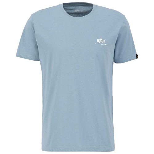 Alpha Industries Basic T Small Logo T-Shirt für Herren Greyblue