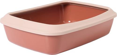 Katzenklo - Savic Iriz - rosa - 42 cm - mit Rand - offenes Design - praktisch & hygienisch