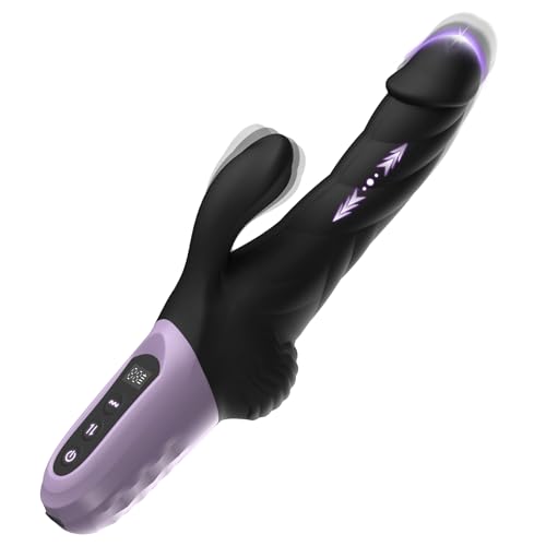 Vibration für Frauen Vibrator mit Stoßfunktion - Dildo Sex Spielzeug für die Frau Paare, Vibratorensets für Frauen G Punkt und Klitoris mit 9 Vibrationsmodi und Schubmodi, Sex Toys Erotik Sexspielzeug